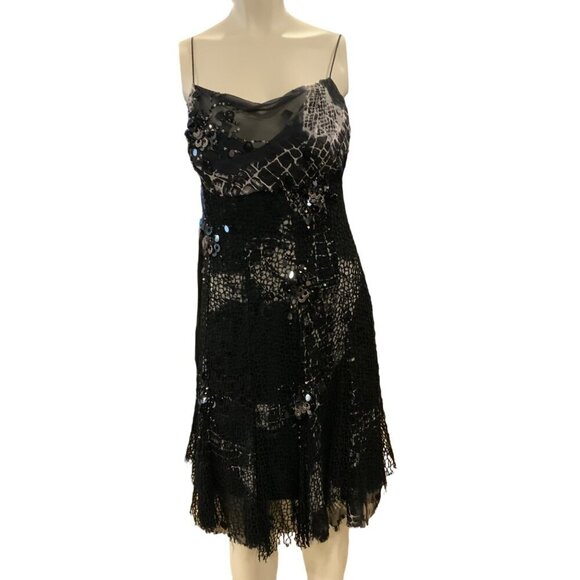 Alberto Makali Dresses & Skirts - Alberto Makali Black Dress Women's size 10 fancy beads and sequins special occas